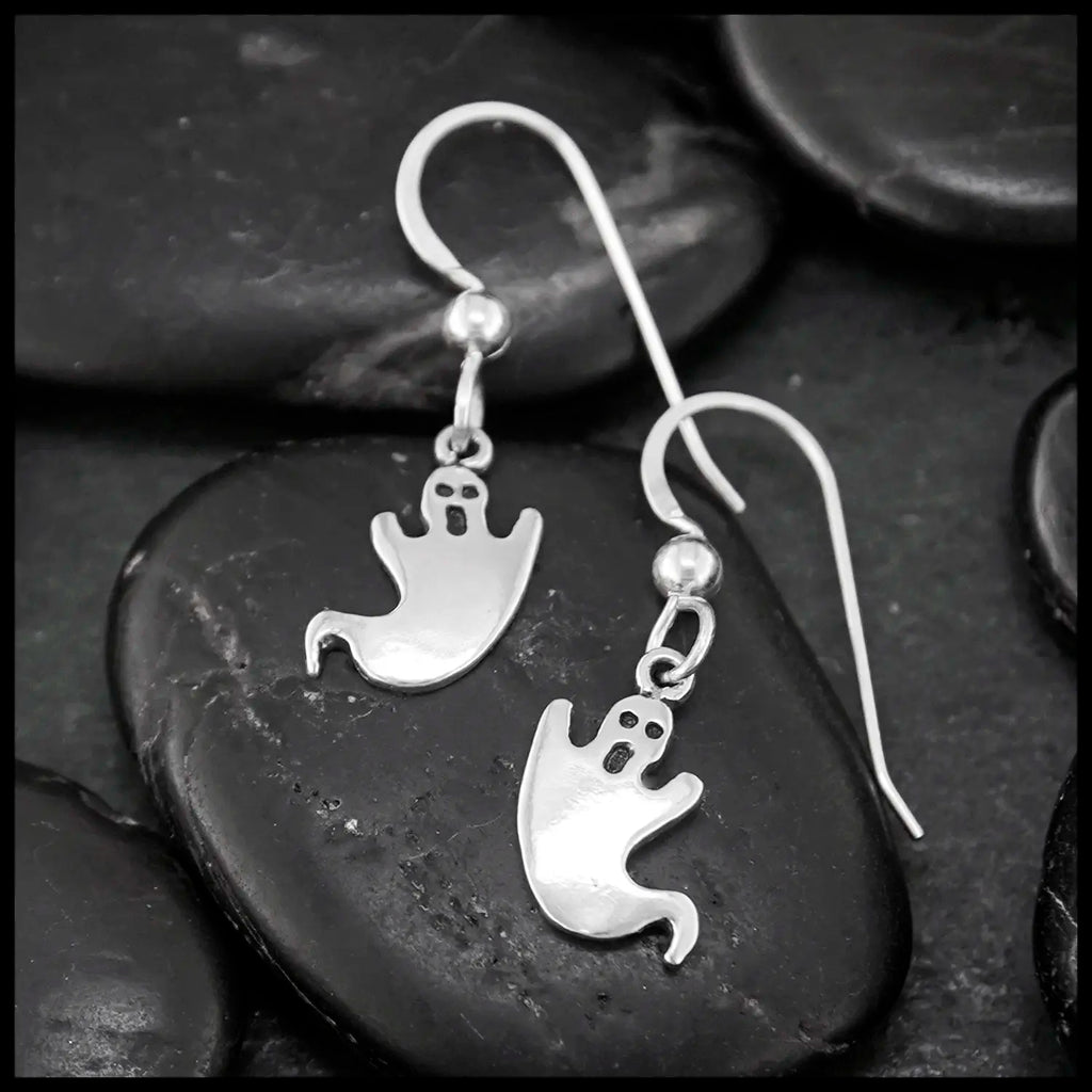 Ghost Drop Earrings in Silver
