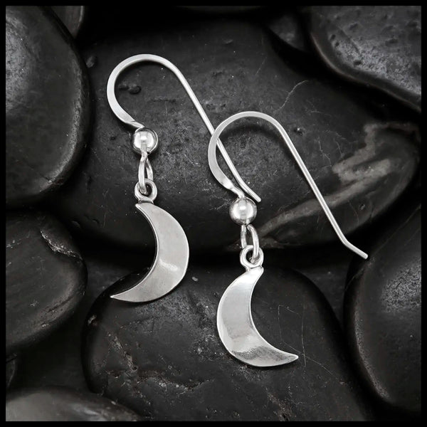 Crescent Moon Drop Earrings