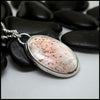 Scolecite Spring Pendant in Sterling Silver and 14K Gold