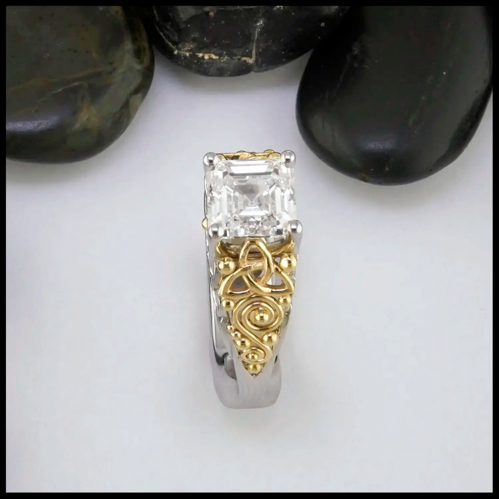 2.51Ct Lab Diamond in 14K White Gold and 18K Yellow Gold