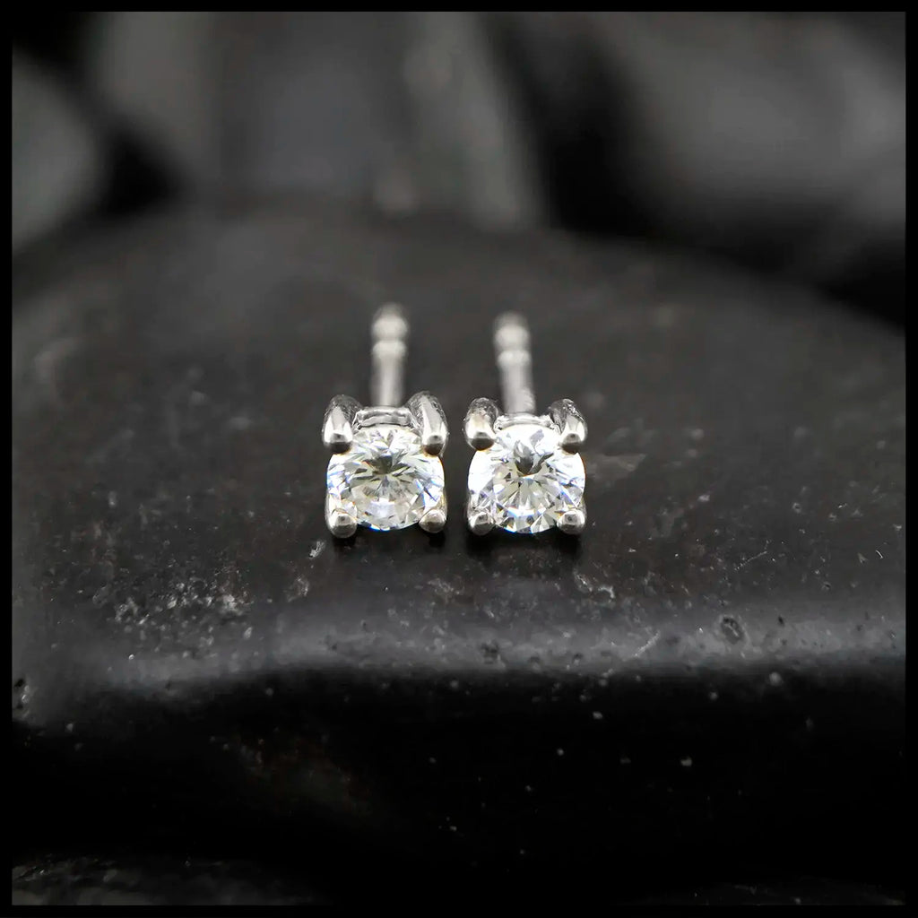 1/4 Carat Lab Diamond Post Earrings in 14K WhiteGold