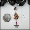 Rhodochrosite and Pink Tourmaline Pendant in Sterling Silver
57mm x 11mm