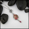 Rhodochrosite and Pink Tourmaline Pendant in Sterling Silver