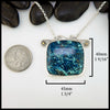 Shattuckite Pendant in Sterling Silver and 18K Gold
40mm x 45mm