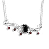 Custom Onyx and Garnet Necklace