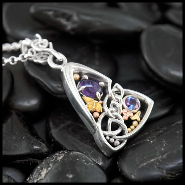 Custom Alexandrite and Amethyst Pendant