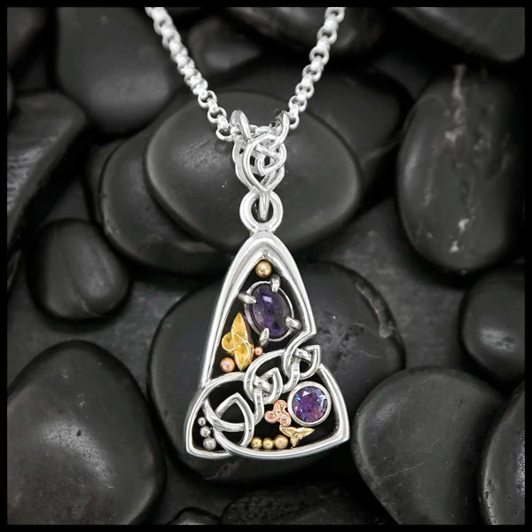 Custom Alexandrite and Amethyst Pendant