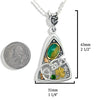 Peruvian Opal and Emerald Custom Pendant