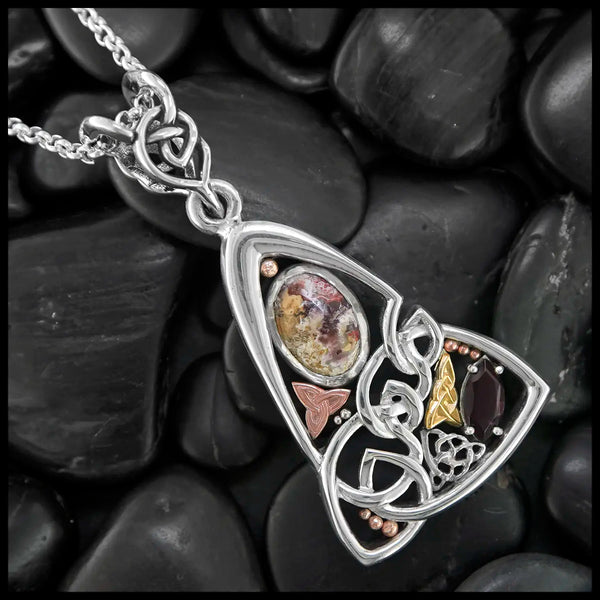 Agate and Garnet Custom Pendant