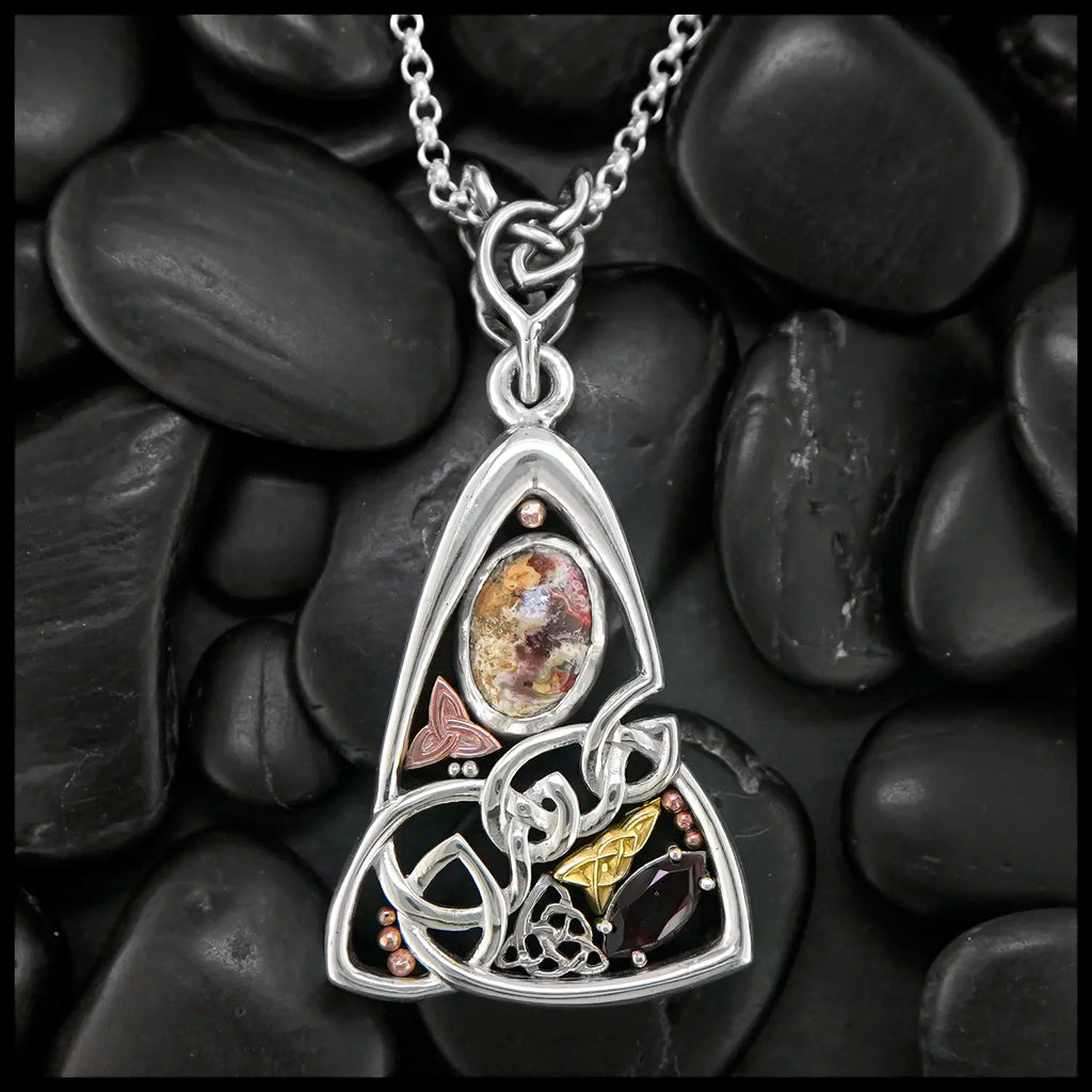 Agate and Garnet Custom Pendant