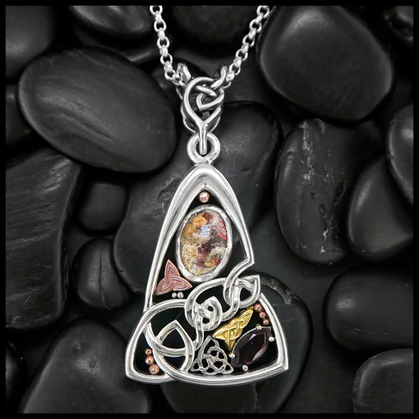 Agate and Garnet Custom Pendant
