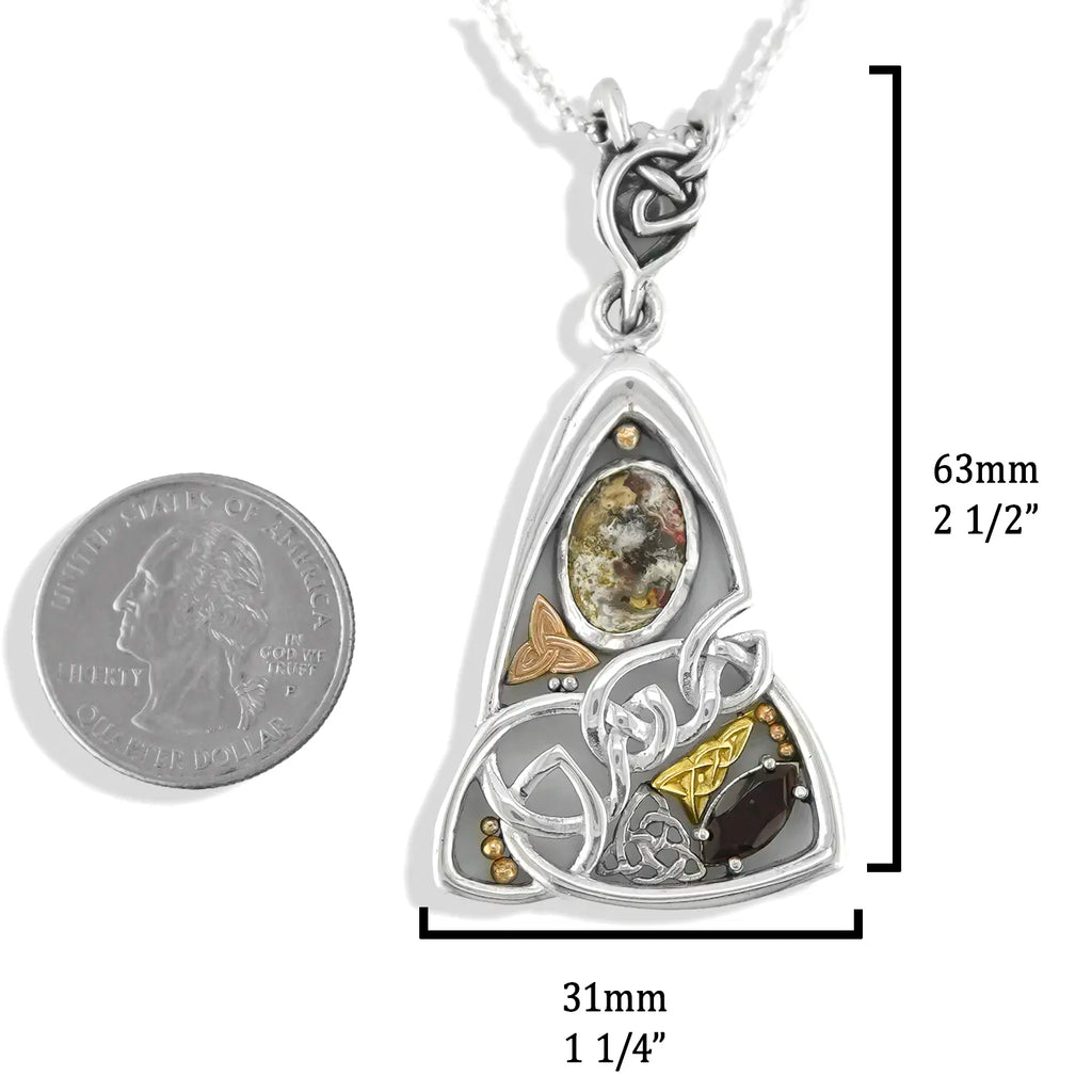Agate and Garnet Custom Pendant