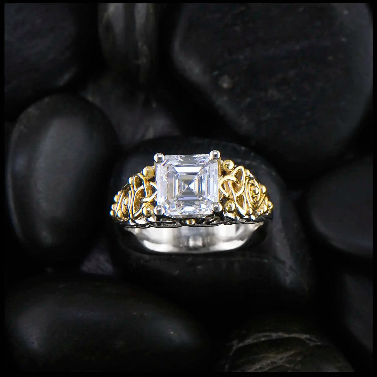 Compact Ring Frame Custom Cathedral Frame Ring | 2.51ct Lab Diamond in 14K Gold – Walker ...