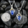 Sodalite Dream Pendants in Sterling Silver and 18K Yellow Gold
33mm x 15mm