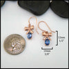 Tanzanite Bow Drop Earrings in 14K Rose Gold
12mm x 10mm