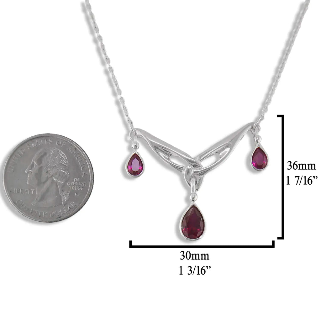 Trinity Tear Drop Necklace