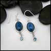 Kyanite and Blue Topaz Drop Earrings in Sterling Silver