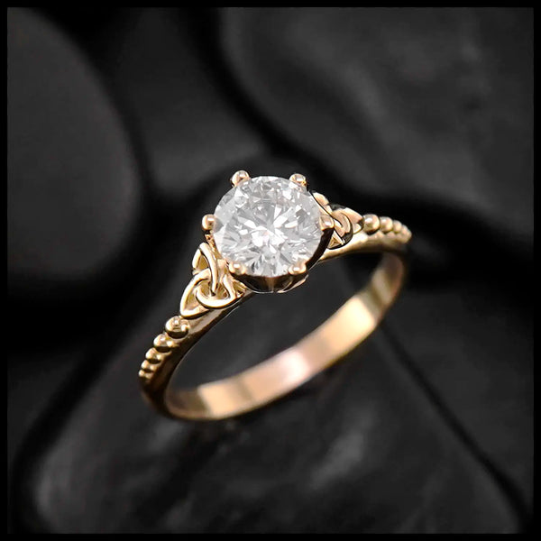 Trinity Knot Lab Diamond Ring with 1 Carat Lab Created Diamond