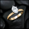 Oval Josephine's Knot Diamond Ring with 1ct Lab Diamond