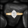 Oval Josephine's Knot Diamond Ring with 1ct Lab Diamond