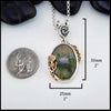 Agate Pendant set in Sterling Silver, 14K Rose Gold, and 18K Yellow Gold.