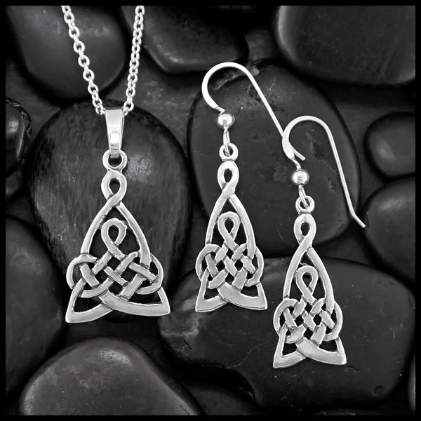 Mother's Knot Pendant and Earring Set
