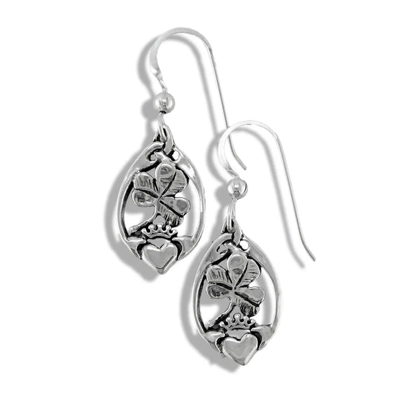 Claddagh and Shamrock Earrings 