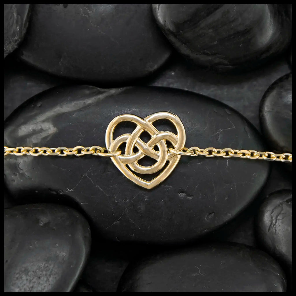 Robin's Heart Chain Bracelet in 14K Gold