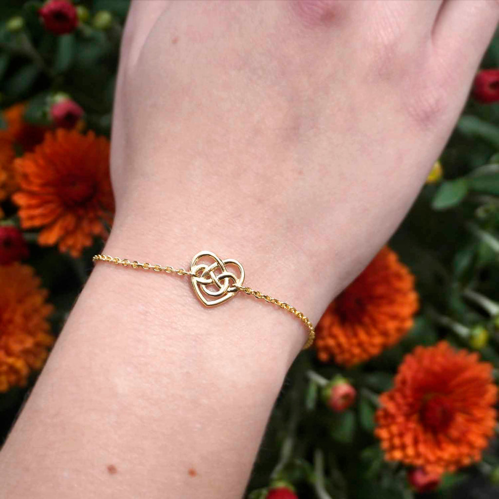 Robin's Heart Chain Bracelet in 14K Gold