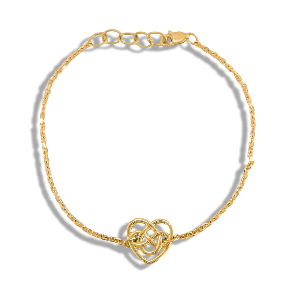 Robin's Heart Chain Bracelet in 14K Gold