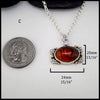 Pendant C- Amber Oak Leaf Pendants in Sterling Silver and 14K gold
20mm x 24mm