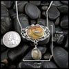 Petrified Wood Pendant in Sterling Silver and 18/14K Yellow and Rose Gold
55mm x 41mm
