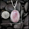 Dyed Rose Quartz set in Sterling Silver
52mm x 31mm