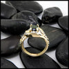 Green Tourmaline Frame Ring in 14K Gold