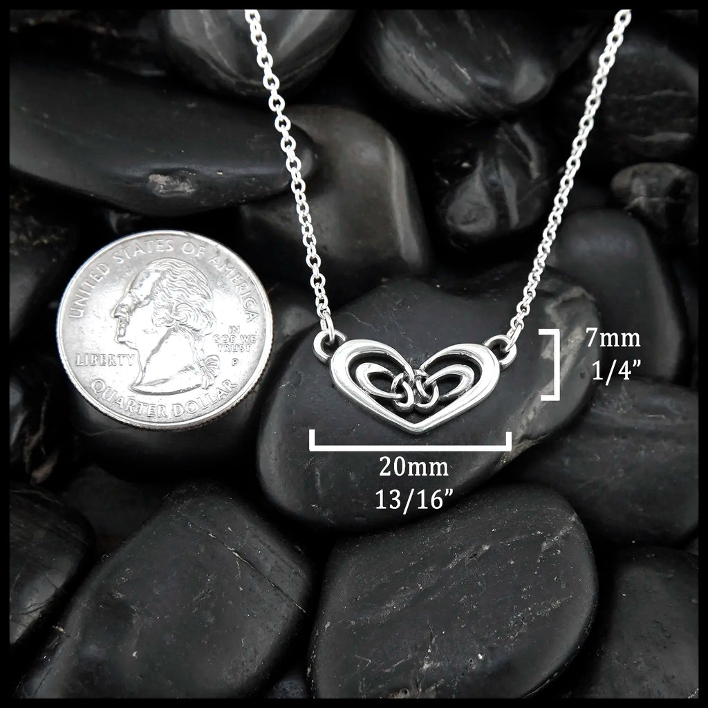 Gossamer Heart Necklace in Sterling Silver
20mm x 7mm