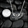 Gossamer Heart Necklace in Sterling Silver
20mm x 7mm