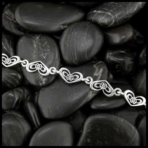 Gossamer Heart Bracelet in Sterling Silver