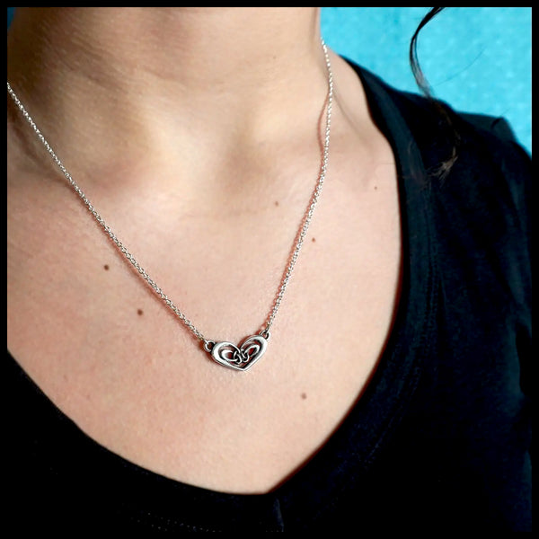 Gossamer Heart Necklace in Sterling Silver