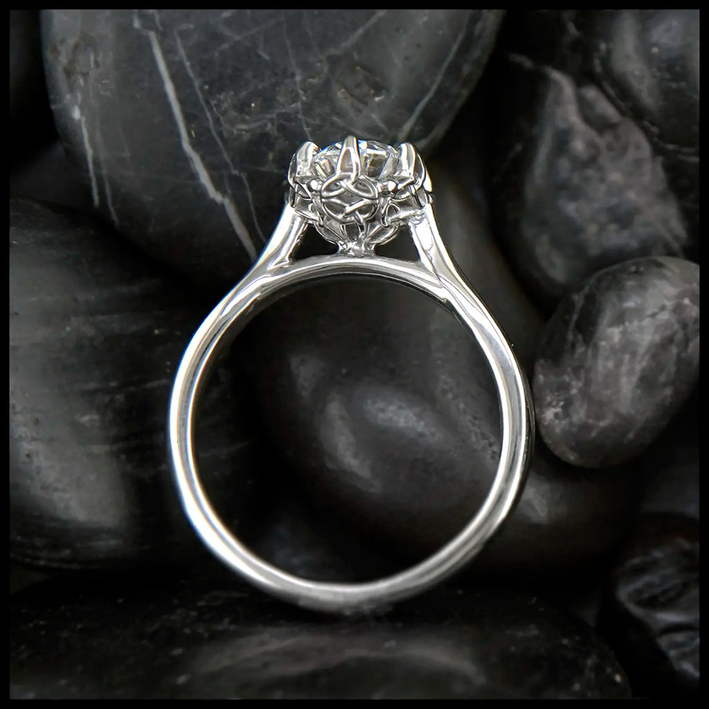 The Álainn Ring- 14K White Gold, 1 Carat Oval Lab Diamond