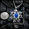 Lapis Sun Pendant in Sterling Silver
51mm x 45mm
