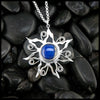 Lapis Sun Pendant in Sterling Silver