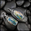 Peruvian Opal Drop Earrings in Sterling Silver, 14K Rose Gold, and 18K Yellow Gold