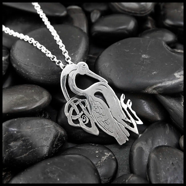 Sterling Silver Heron Pendant