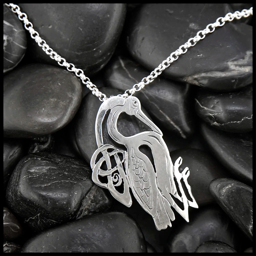 Sterling Silver Heron Pendant
