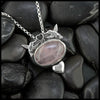 Rose quartz pendant in Sterling Silver