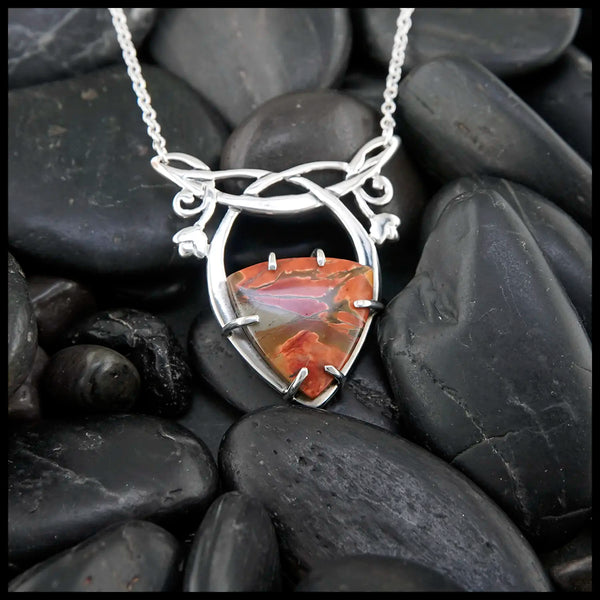 Red Creek Jasper Pendant in Sterling Silver