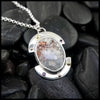Agate and Ruby Custom Pendant in Sterling Silver, 14K, and 18K Gold