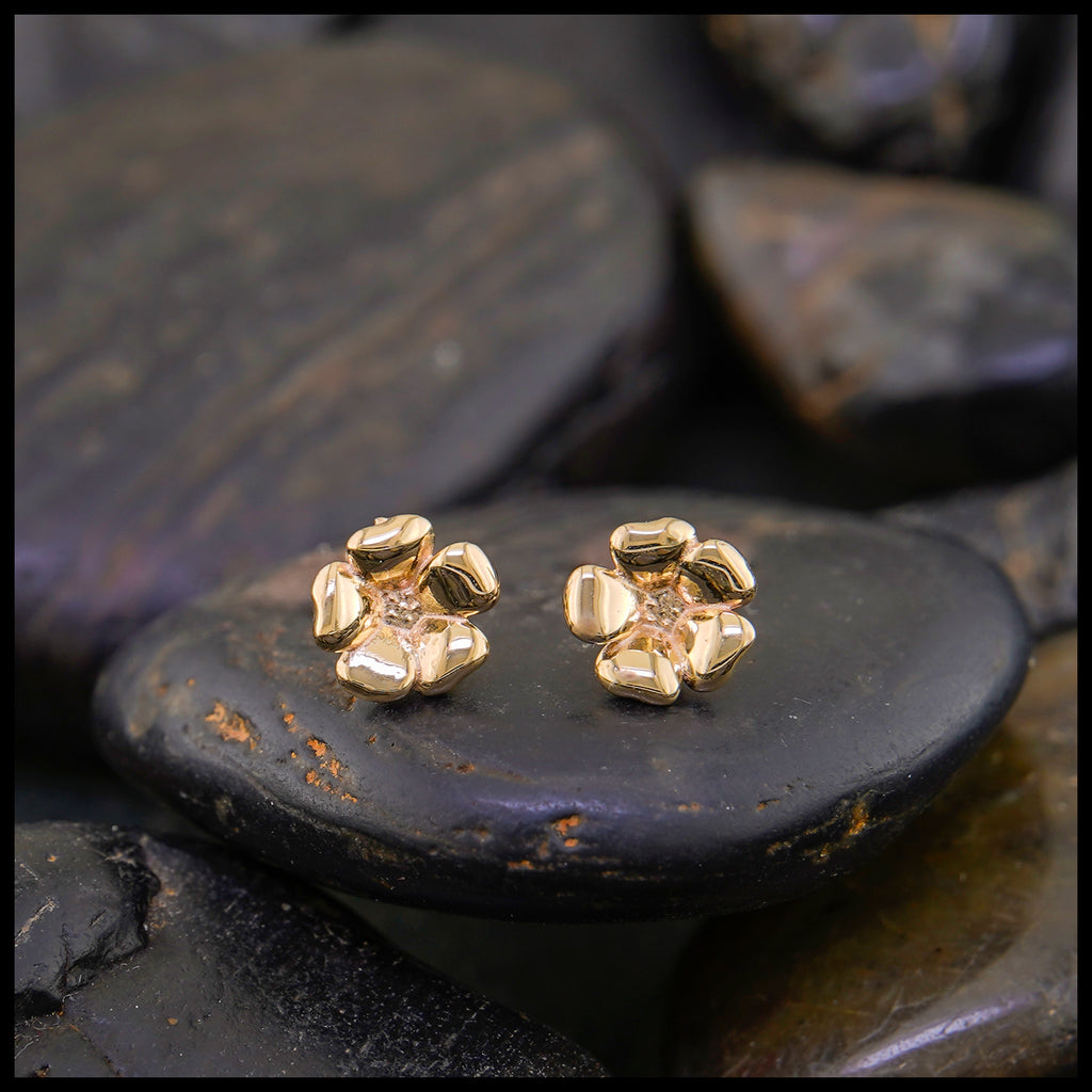 Bryn's Blossom Post Earrings in 14K Gold