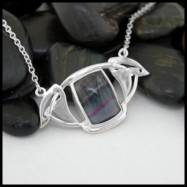 Fluorite Celtic Bar Pendant