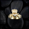 Detailed Claddagh Band in 14K Yellow Gold